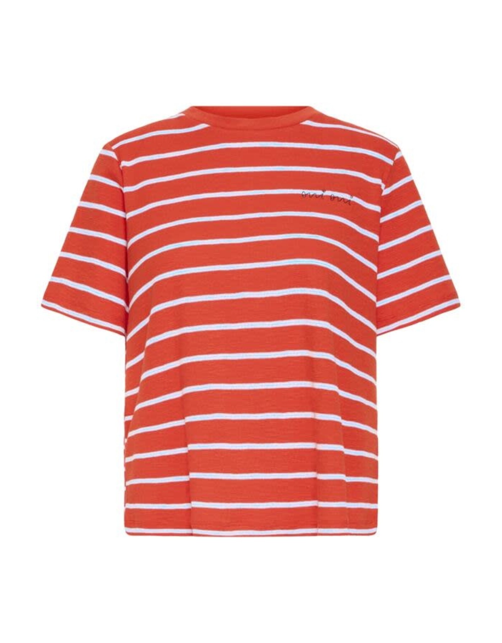 ICHI ICHI - Nova Striped Tee (Fiery Red)