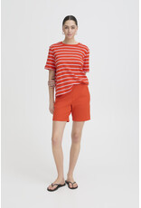ICHI ICHI - Nova Striped Tee (Fiery Red)
