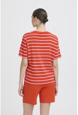 ICHI ICHI - Nova Striped Tee (Fiery Red)
