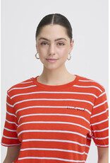 ICHI ICHI - Nova Striped Tee (Fiery Red)