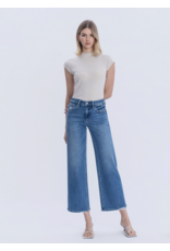 VERVET VERVET - High Rise Medium Wash Ankle Wide Jeans (Blue Soul)