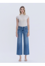 VERVET VERVET - High Rise Medium Wash Ankle Wide Jeans (Blue Soul)