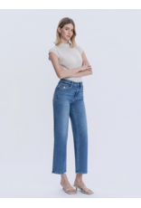 VERVET VERVET - High Rise Medium Wash Ankle Wide Jeans (Blue Soul)