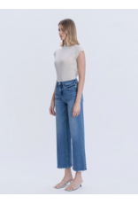 VERVET VERVET - High Rise Medium Wash Ankle Wide Jeans (Blue Soul)