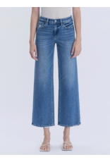 VERVET VERVET - High Rise Medium Wash Ankle Wide Jeans (Blue Soul)