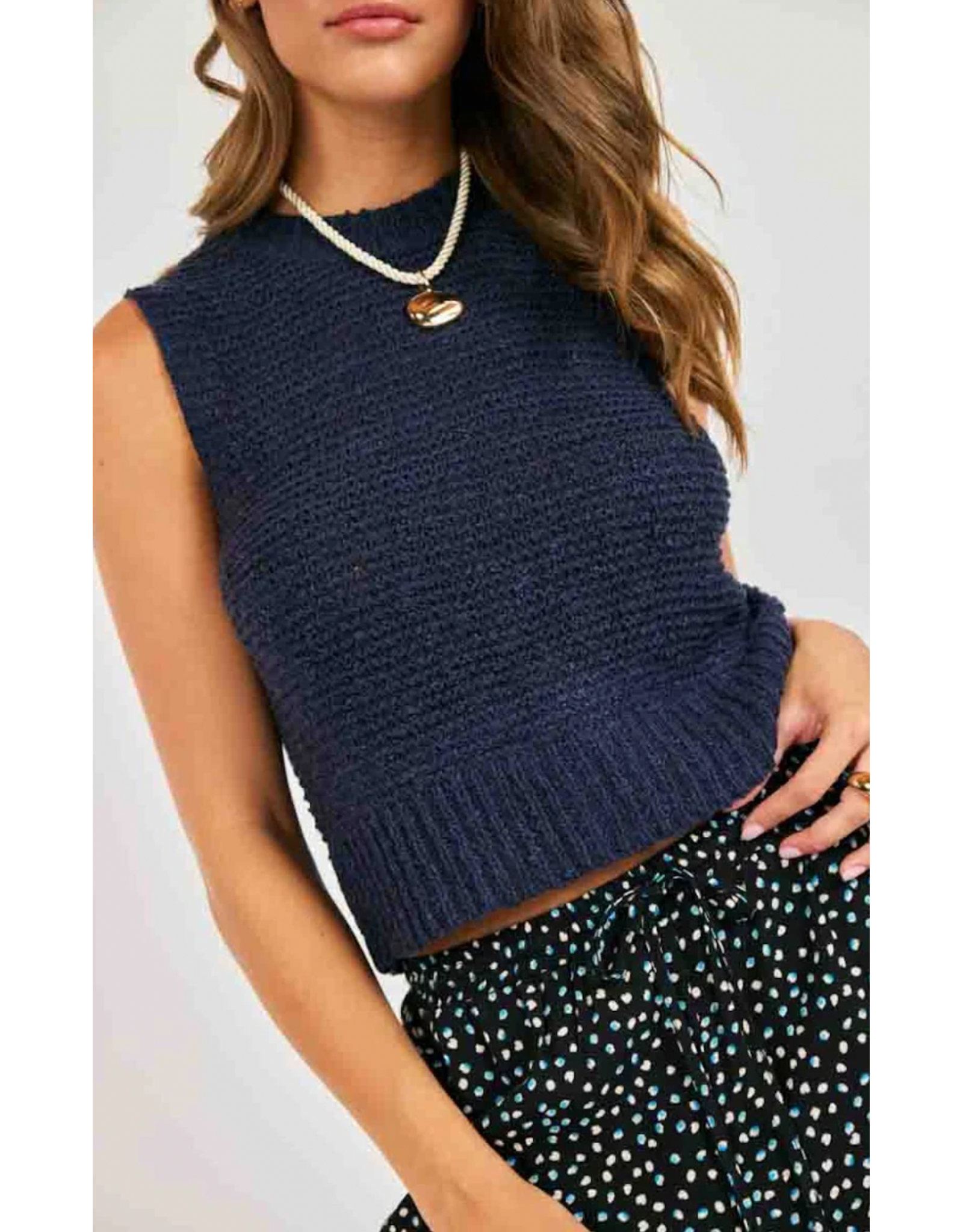 Sadie & Sage Sadie & Sage - Tegan Sweater Vest (Navy)