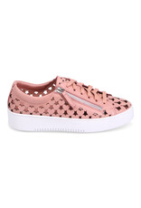 Django and Juliette Django & Juliette - Lethah Platform Sneaker (Dark Rose Tumble Leather - White Sole)