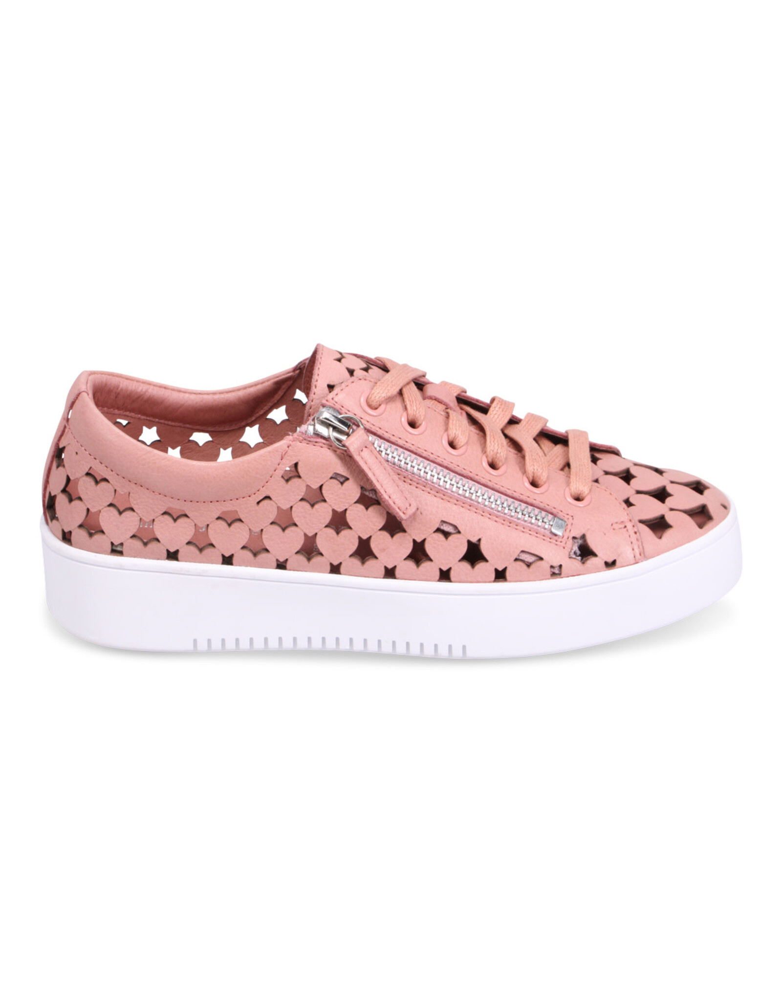 Django and Juliette Django & Juliette - Lethah Platform Sneaker (Dark Rose Tumble Leather - White Sole)