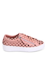 Django and Juliette Django & Juliette - Lethah Platform Sneaker (Dark Rose Tumble Leather - White Sole)