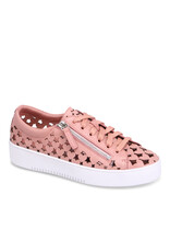 Django and Juliette Django & Juliette - Lethah Platform Sneaker (Dark Rose Tumble Leather - White Sole)