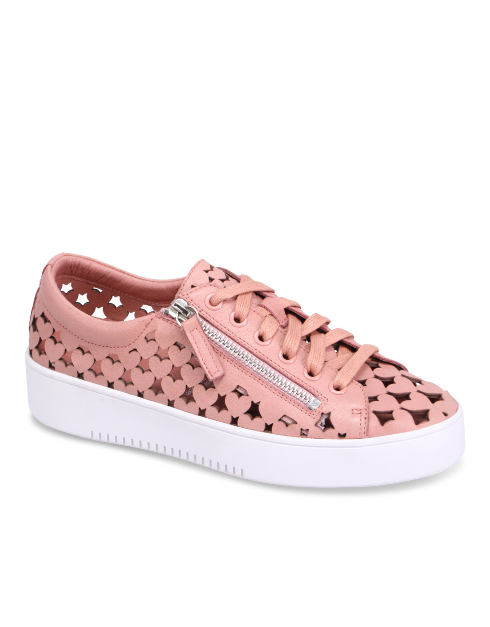 Django and Juliette Django & Juliette - Lethah Platform Sneaker (Dark Rose Tumble Leather - White Sole)