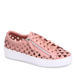 Django and Juliette Django & Juliette - Leithah Platform Sneaker (Dark Rose Tumble Leather - White Sole)