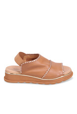 Django and Juliette Django & Juliette - Carlenet Leather Sandal (Dark Tan - Champagne)