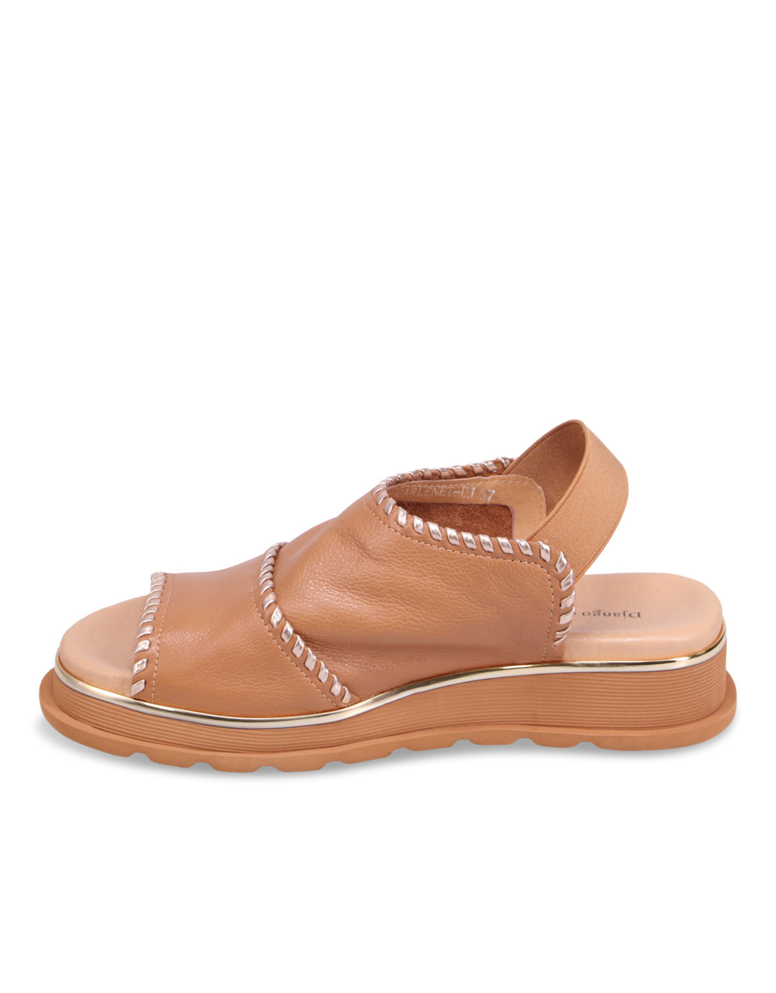 Django and Juliette Django & Juliette - Carlenet Leather Sandal (Dark Tan - Champagne)