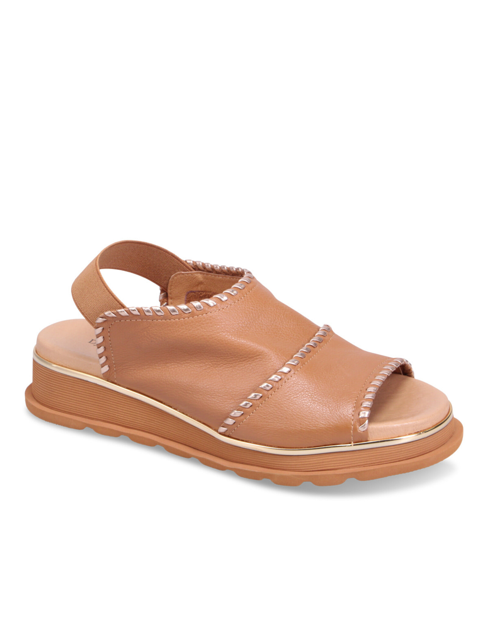 Django and Juliette Django & Juliette - Carlenet Leather Sandal (Dark Tan - Champagne)