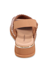 Django and Juliette Django & Juliette - Carlenet Leather Sandal (Dark Tan - Champagne)