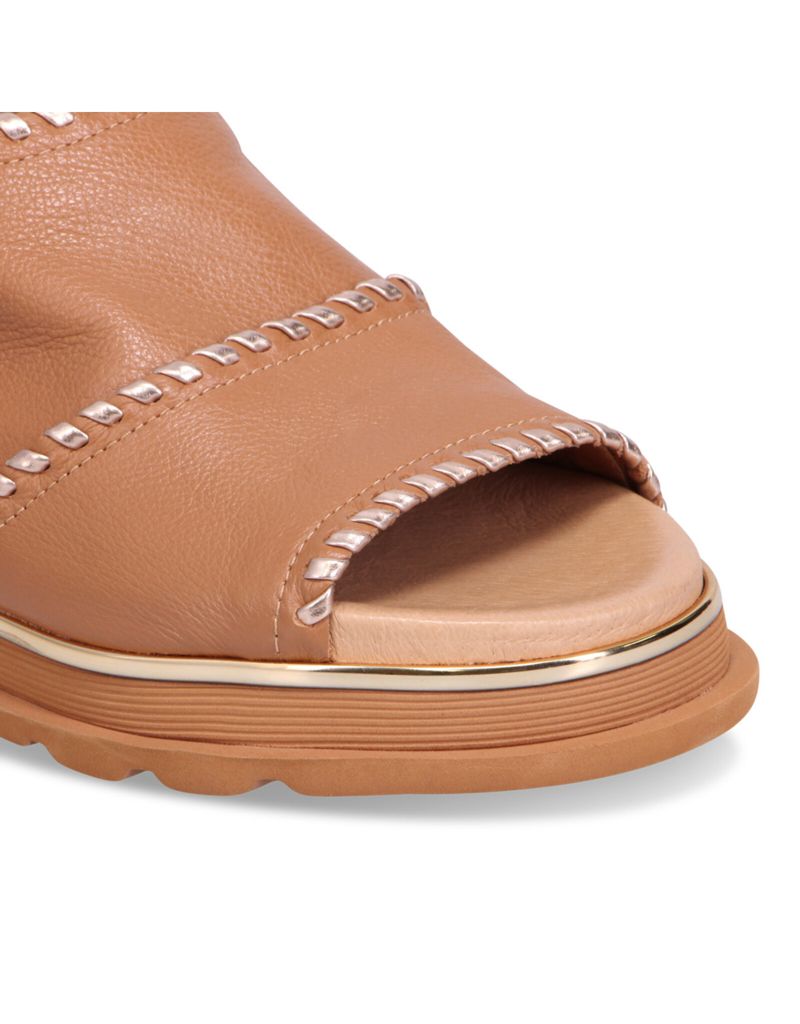 Django and Juliette Django & Juliette - Carlenet Leather Sandal (Dark Tan - Champagne)