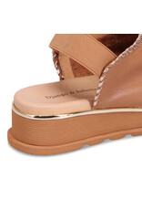 Django and Juliette Django & Juliette - Carlenet Leather Sandal (Dark Tan - Champagne)
