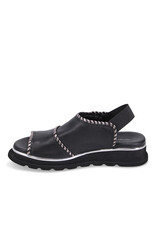 Django and Juliette Django & Juliette - Carlenet Leather Sandal (Black - Pewter)