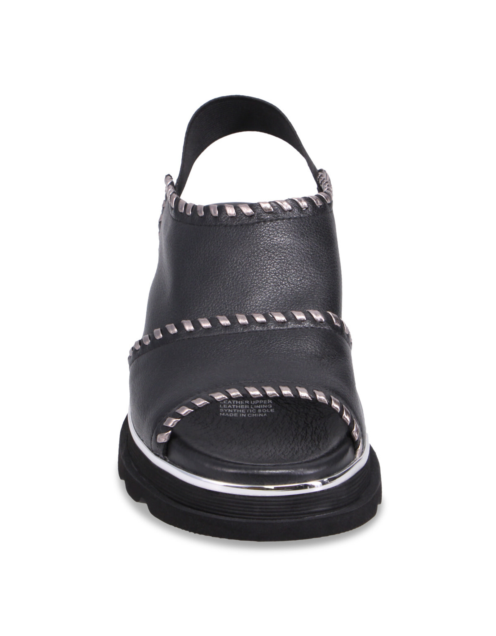 Django and Juliette Django & Juliette - Carlenet Leather Sandal (Black - Pewter)
