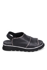 Django and Juliette Django & Juliette - Carlenet Leather Sandal (Black - Pewter)