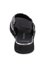 Django and Juliette Django & Juliette - Carlenet Leather Sandal (Black - Pewter)