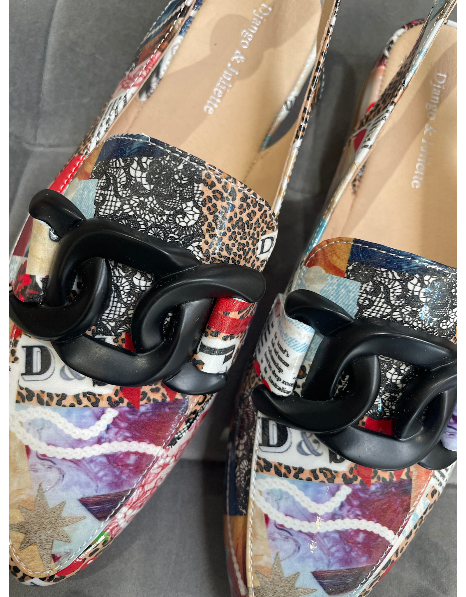 Django and Juliette Django & Juliette - Favillas Mule (Collage Print Patent Leather)
