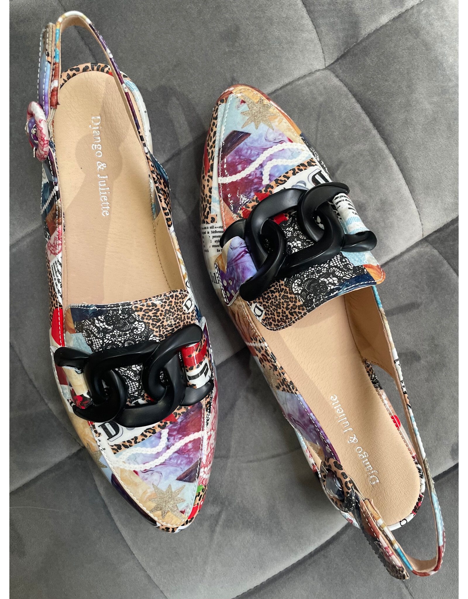 Django and Juliette Django & Juliette - Favillas Mule (Collage Print Patent Leather)