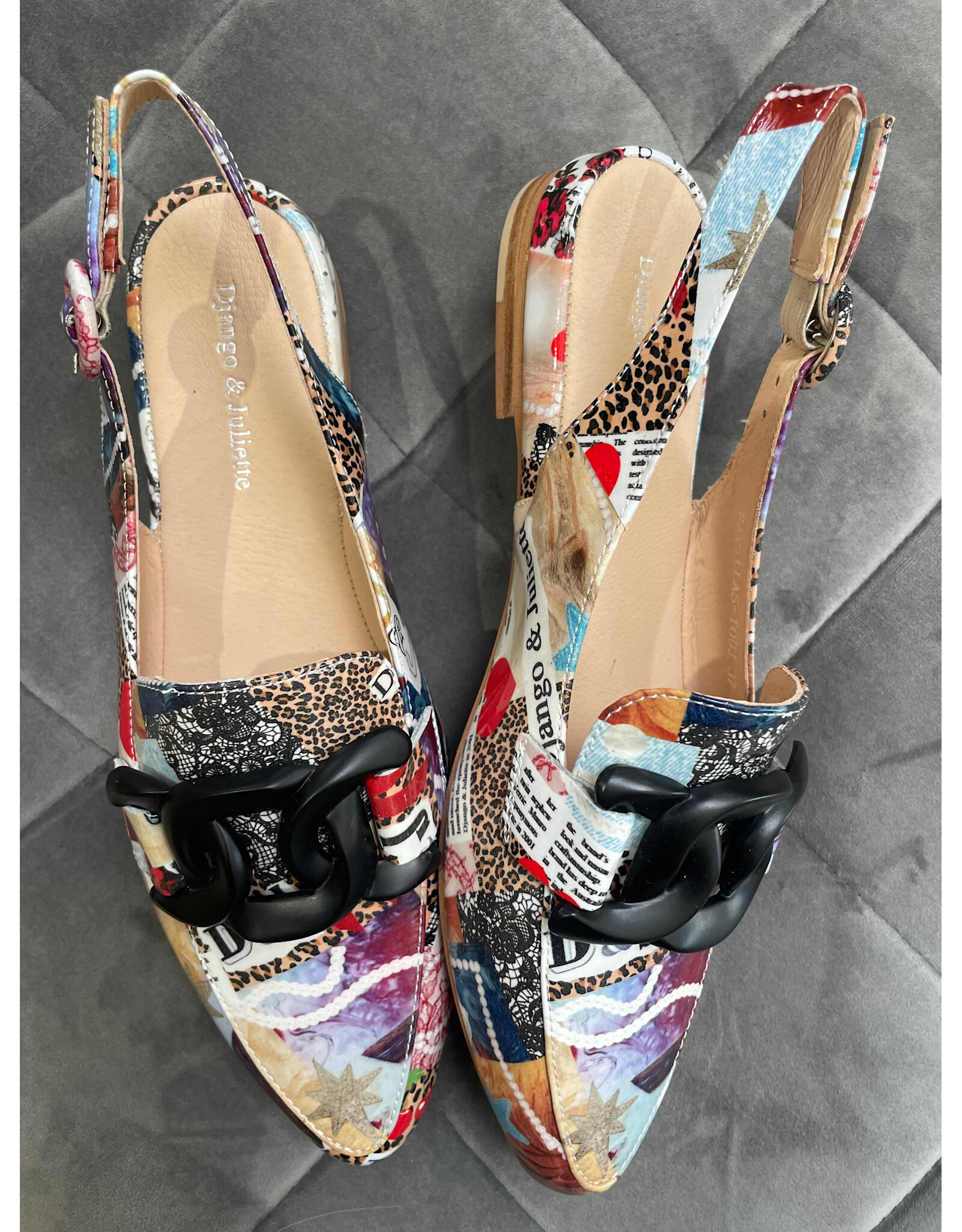 Django and Juliette Django & Juliette - Favillas Mule (Collage Print Patent Leather)