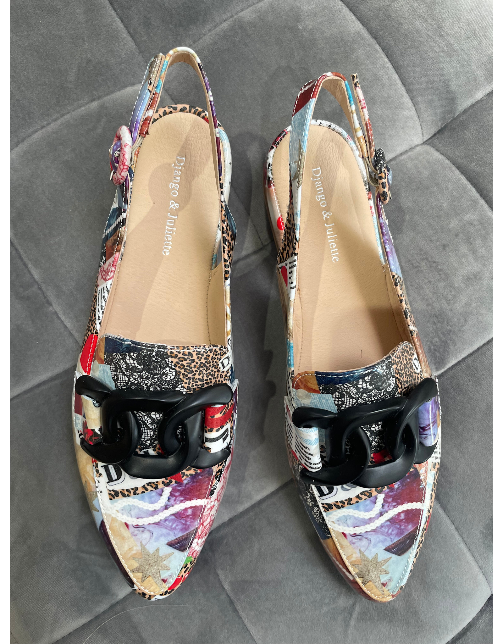 Django and Juliette Django & Juliette - Favillas Mule (Collage Print Patent Leather)