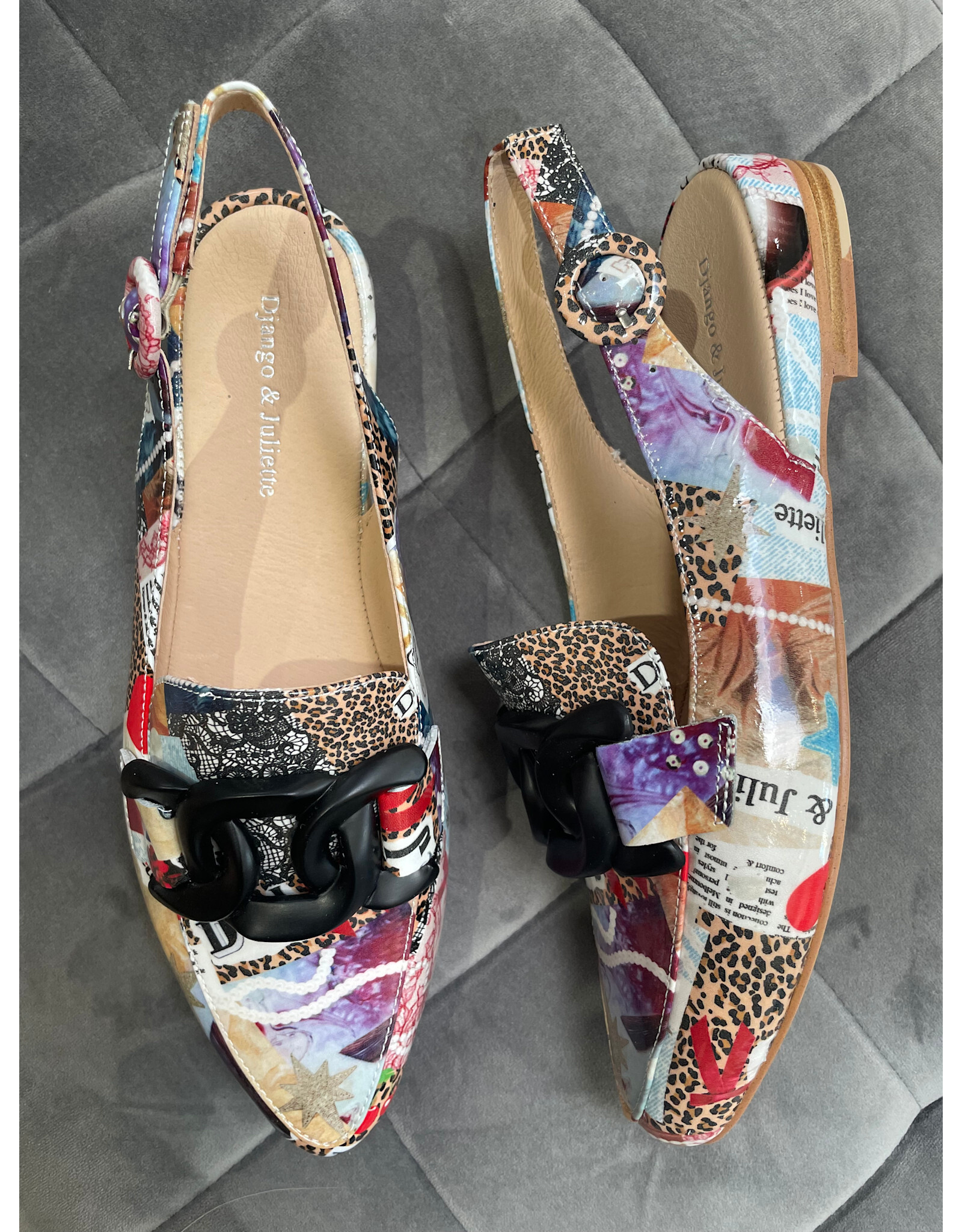 Django and Juliette Django & Juliette - Favillas Mule (Collage Print Patent Leather)