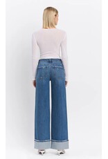 VERVET VERVET - High Rise Cuffed Baggy Wide Panel Jean (Shine)