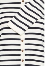 ICHI ICHI - Luls Striped Cardigan (Total Eclipse / White)