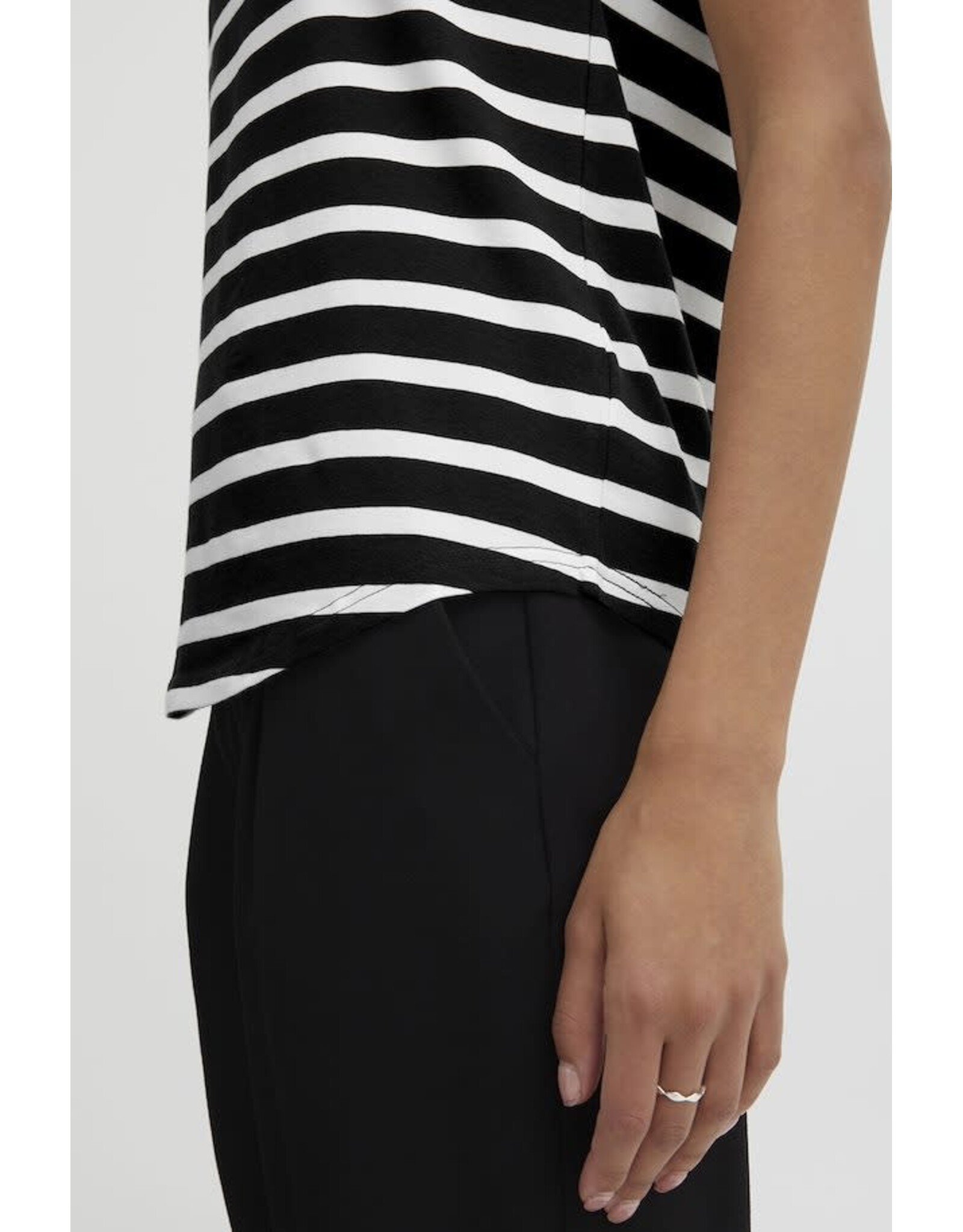 b.young b.young - Pamila Jersey Knit Striped Tee (Off White)