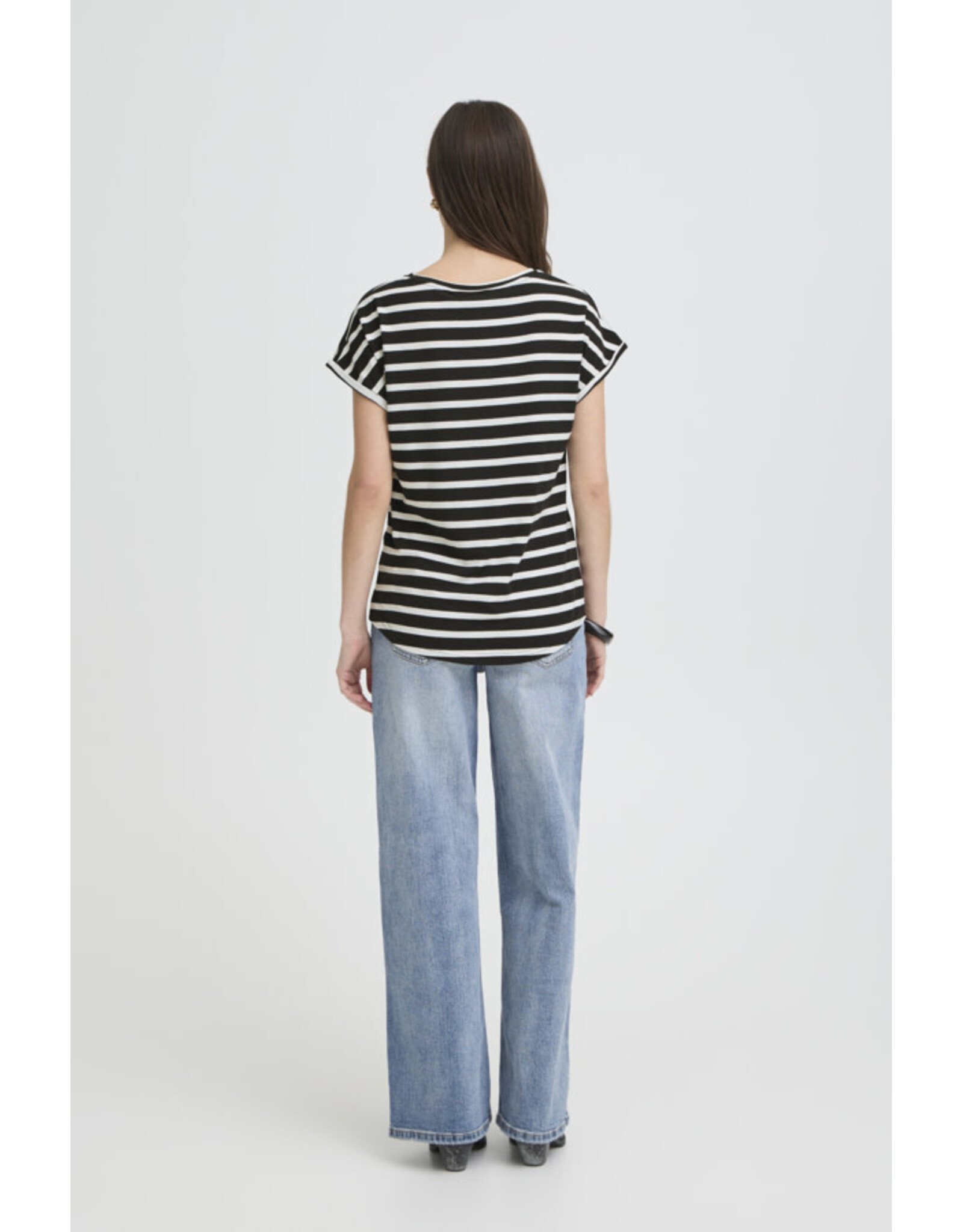 b.young b.young - Pamila Jersey Knit Striped Tee (Off White)