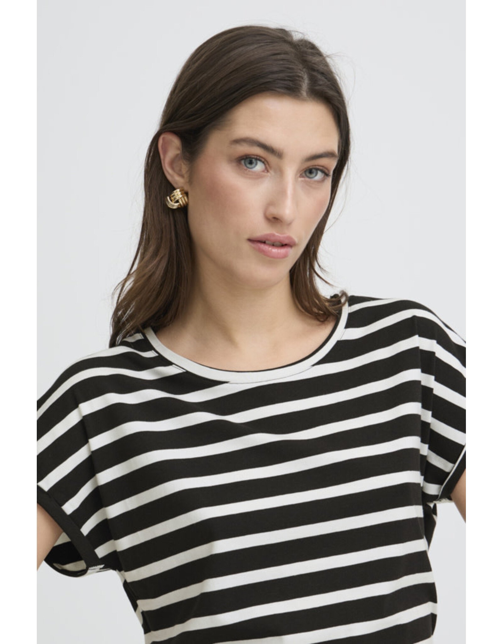 b.young b.young - Pamila Jersey Knit Striped Tee (Off White)