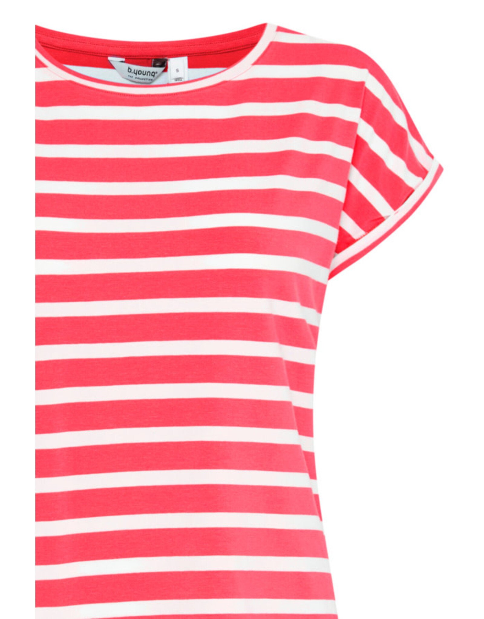 b.young b.young - Pamila jersey knit striped tee (Pointsettia Stripe)