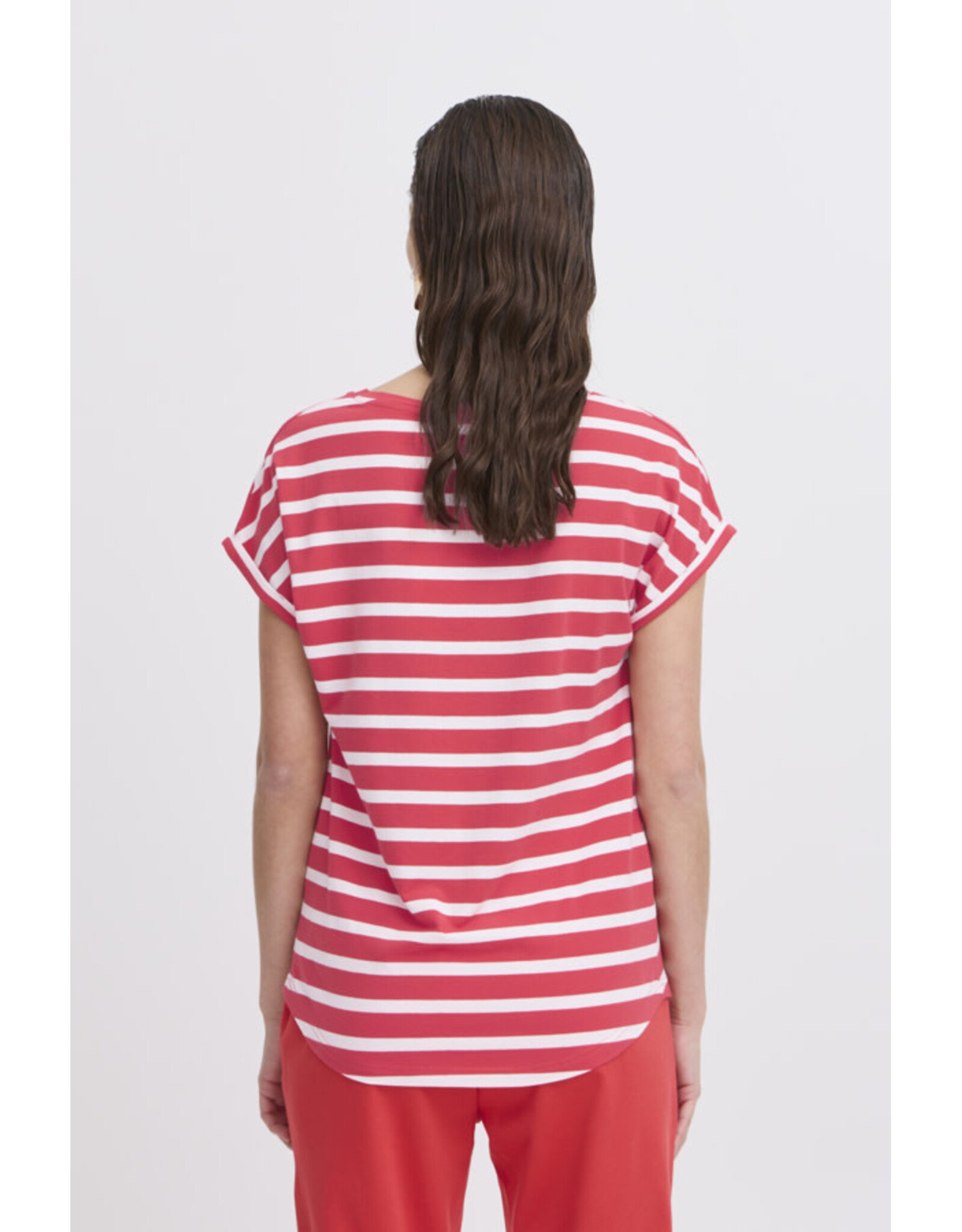 b.young b.young - Pamila jersey knit striped tee (Pointsettia Stripe)