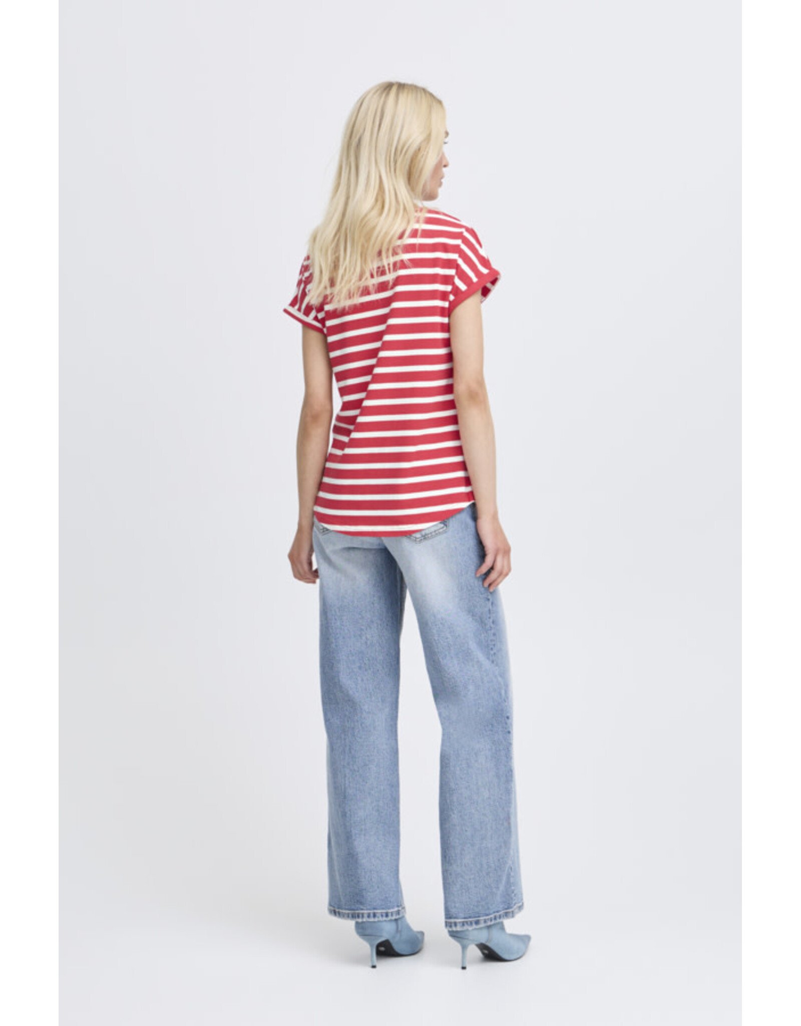 b.young b.young - Pamila jersey knit striped tee (Pointsettia Stripe)