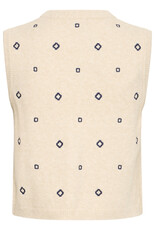 b.young b.young - Nadika Embroidered Vest (Oyster)