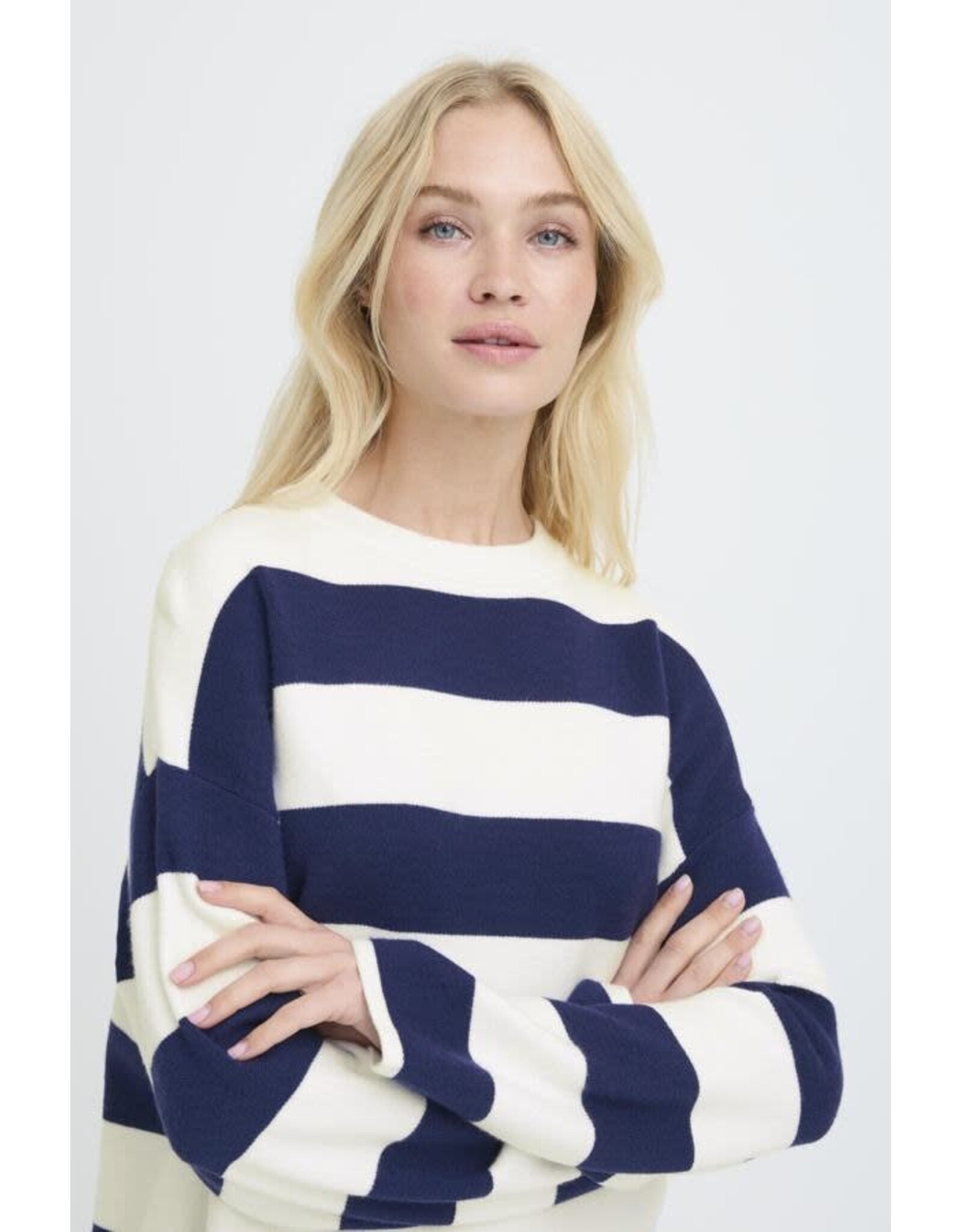 b.young b.young - Otari Stripe Jumper (Medieval Blue)