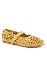 Bueno Bueno - Kehlani Perforated Mary Jane Flat (Yellow)