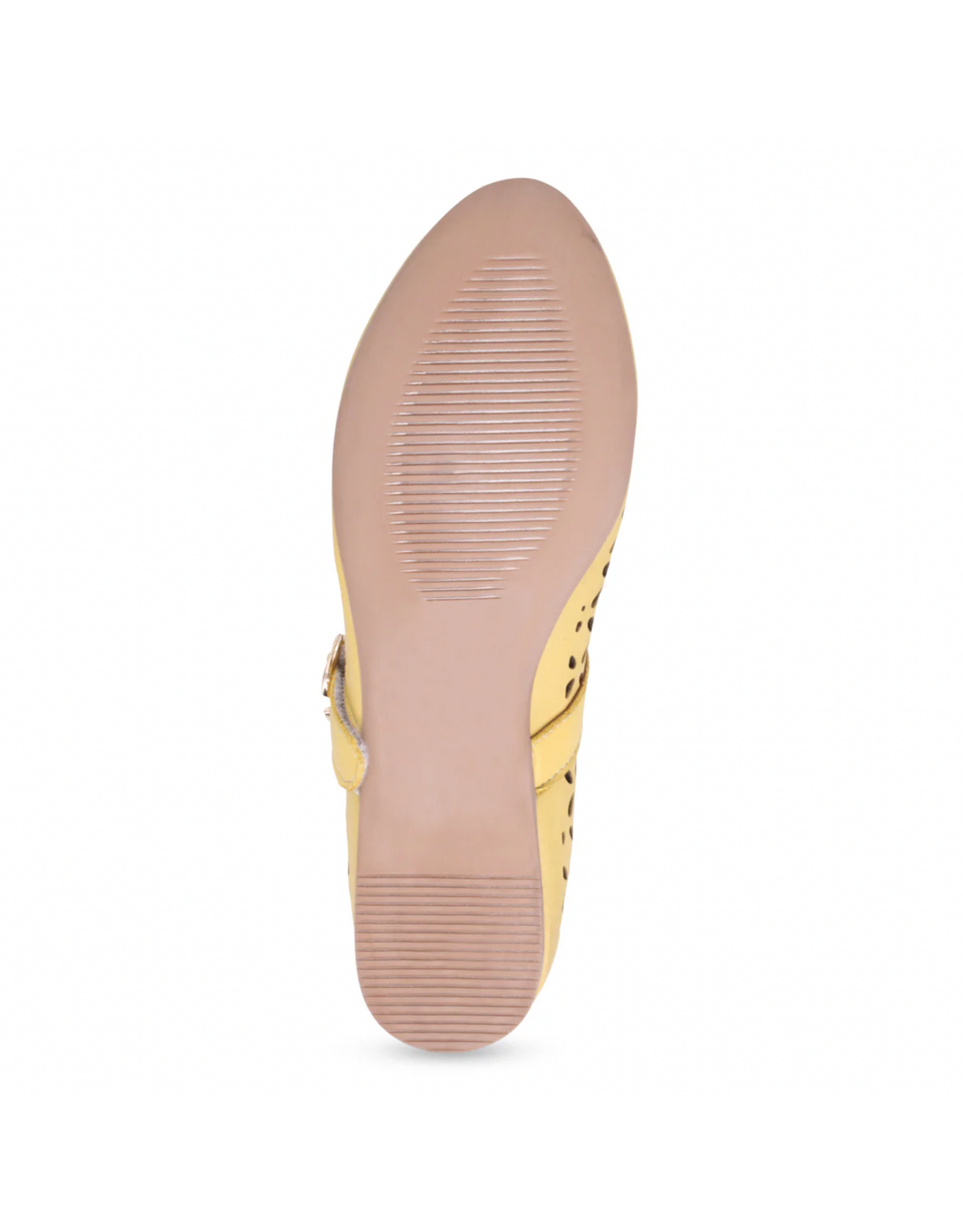 Bueno Bueno - Kehlani Perforated Mary Jane Flat (Yellow)