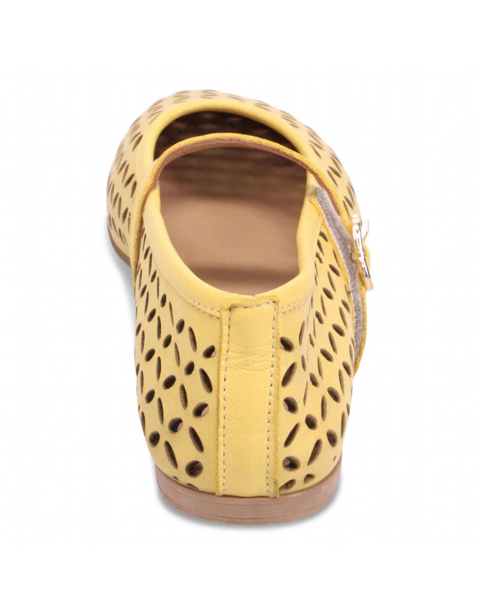 Bueno Bueno - Kehlani Perforated Mary Jane Flat (Yellow)