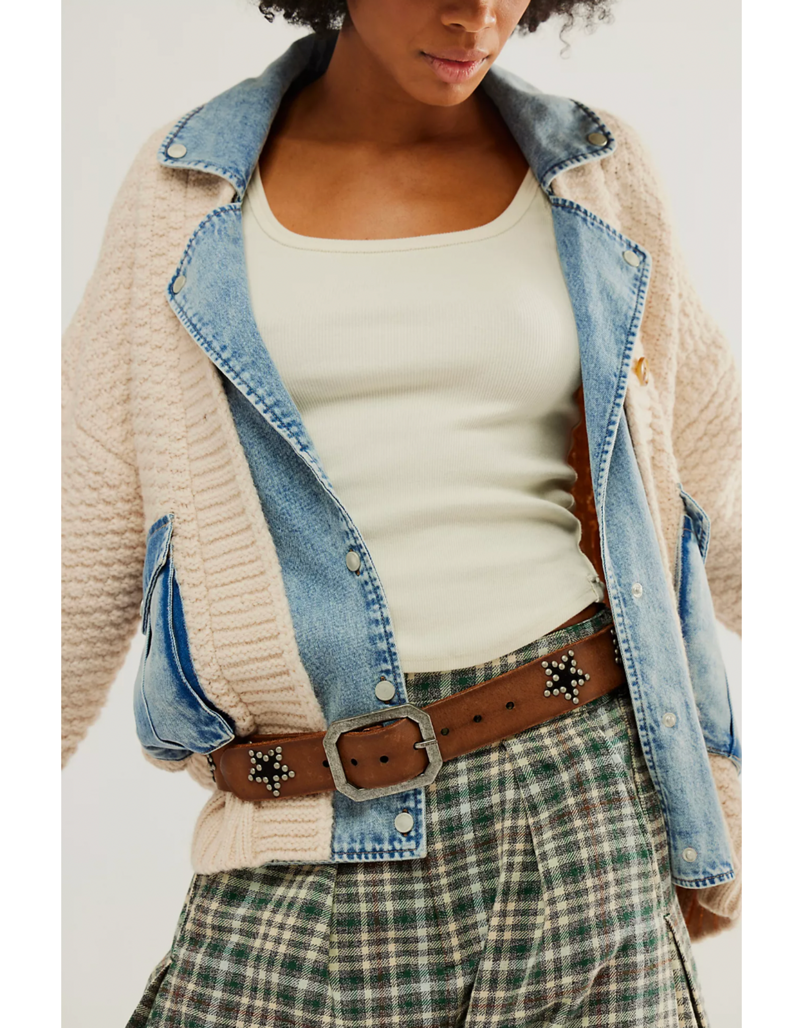 Free people Free People - Starcrossed Studded Belt (Bronze Age)