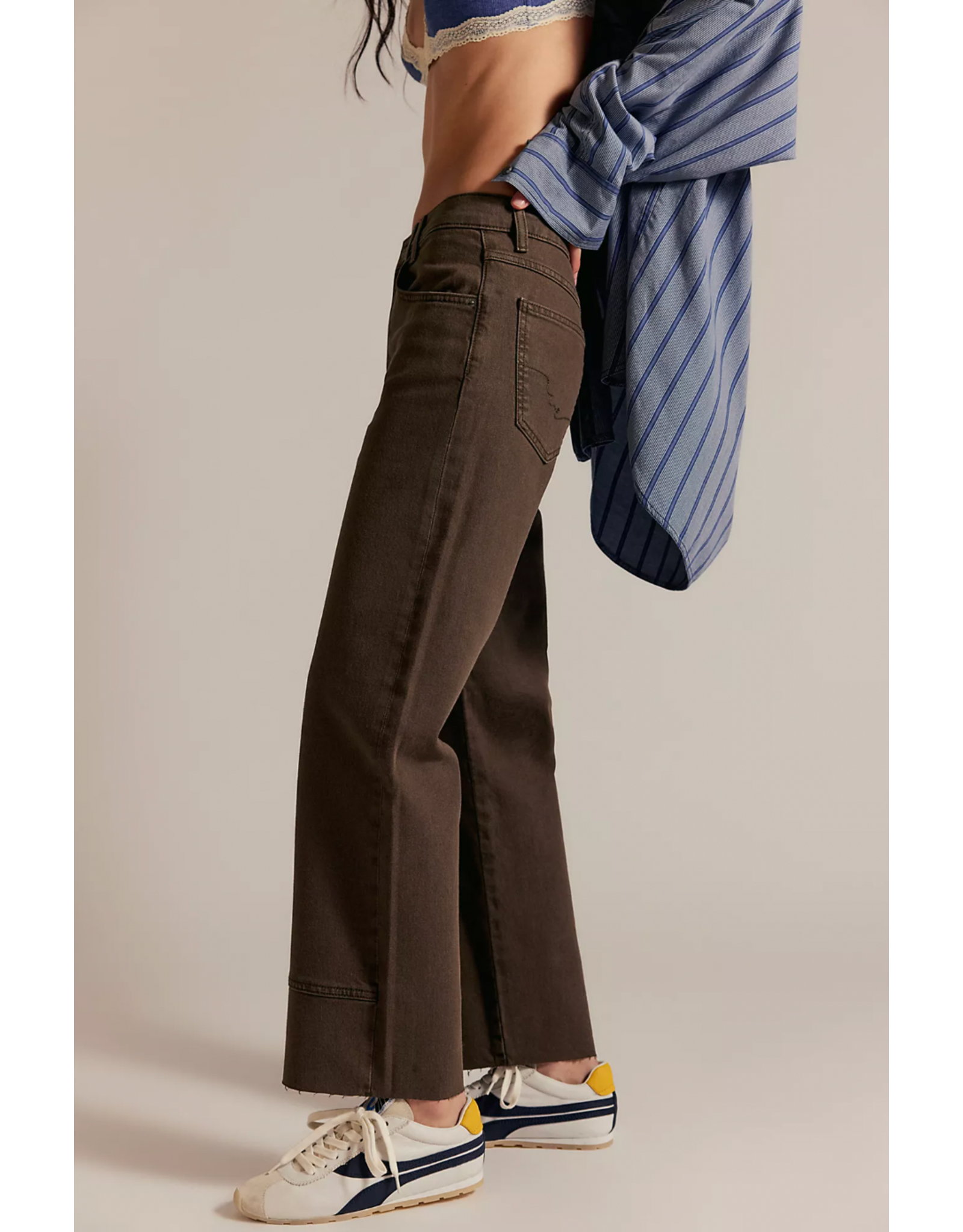Free people Free People - Risk Taker Mid Rise Straight (Workwear Brown)