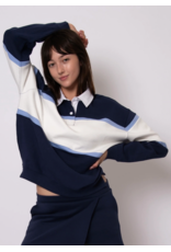 RD Style RD Style - Esther Cotton Soft Knit Long Sleeve Polo (Sea Blue)