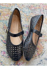 Bueno Bueno - Kehlani Perforated Mary Jane Flat (Black)