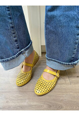 Bueno Bueno - Kehlani Perforated Mary Jane Flat (Yellow)