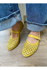 Bueno Bueno - Kehlani Perforated Mary Jane Flat (Yellow)